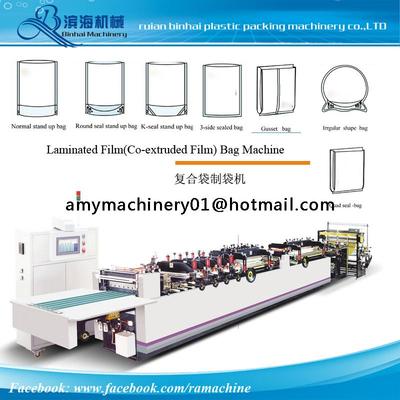 Laminated Film Stand Up Zipper Pouch Machine